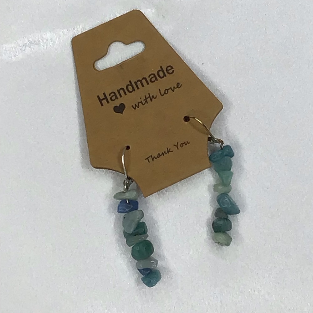Handmade Women’s Dangle Earrings Set — Black, Pink, Clear, Red & Green Options - Picture 6 of 12
